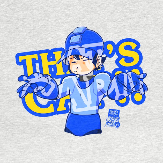 That's Cap - MegaMan T-Shirt (Alt) by SketchBravo